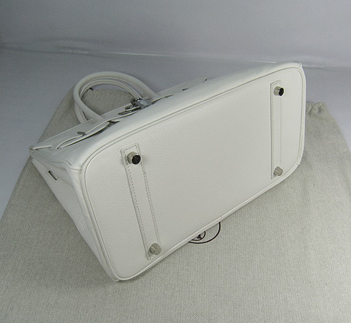 High Quality Fake Hermes Birkin 35CM Togo Leather Bag White 6089